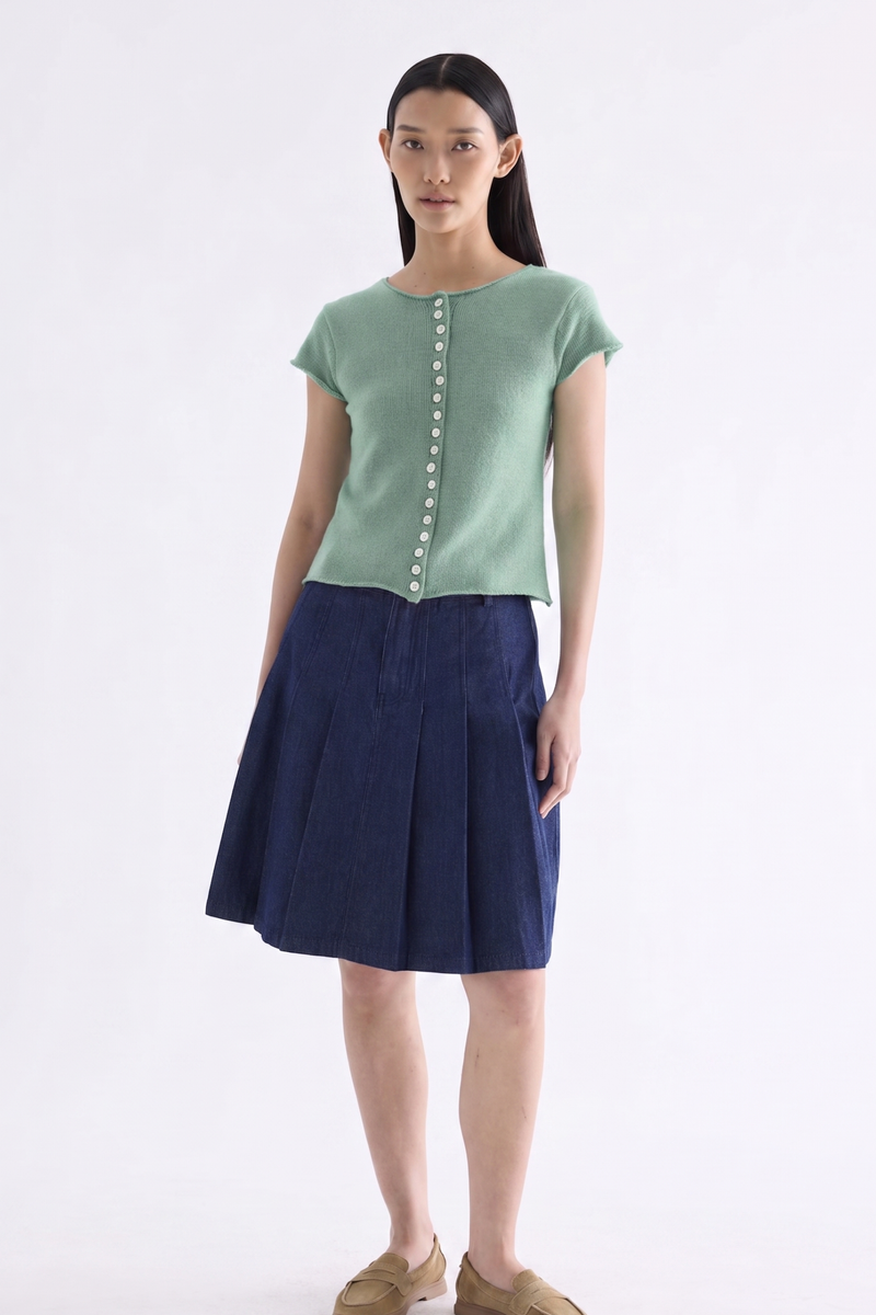 Kelyn Button-Down Knit Top