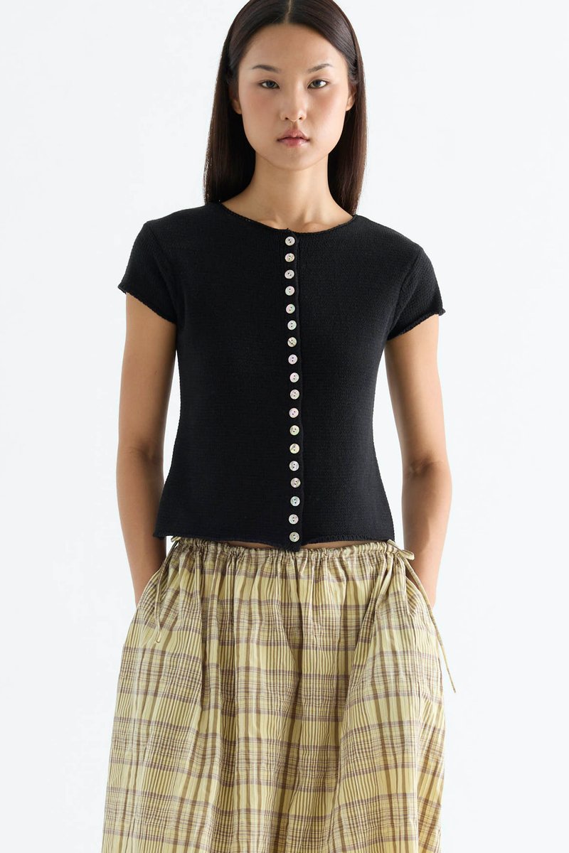 Kelyn Button-Down Knit Top