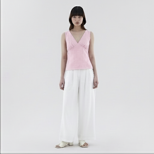 Gyral V-Neck Fitted Top