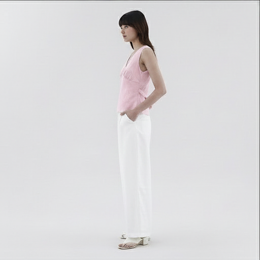 Gyral V-Neck Fitted Top