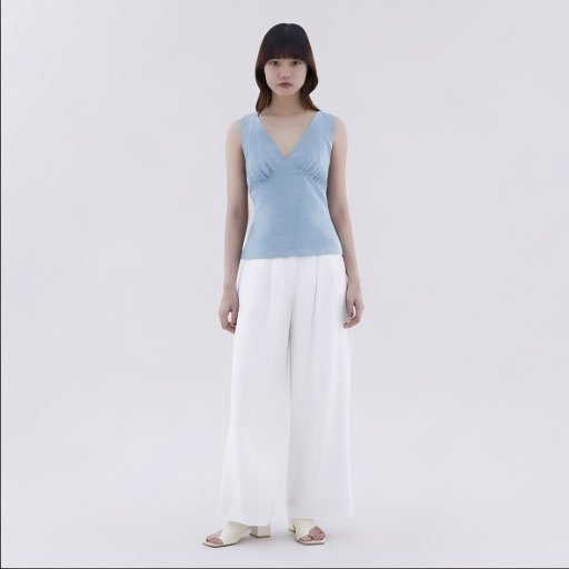Gyral V-Neck Fitted Top