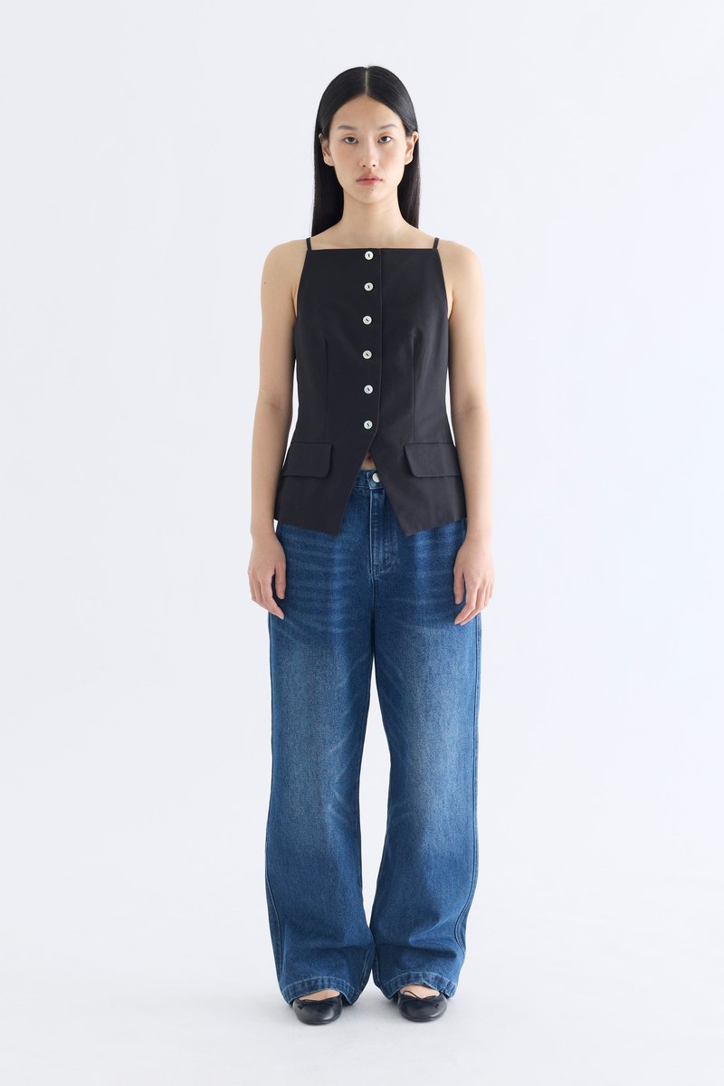 Tamie Straight Neck Waistcoat