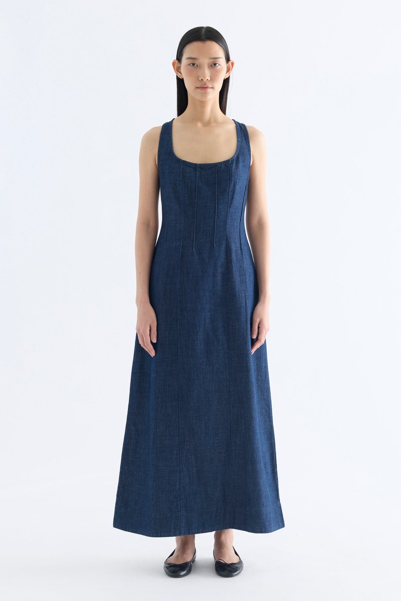 Rummi Denim Panelled Dress