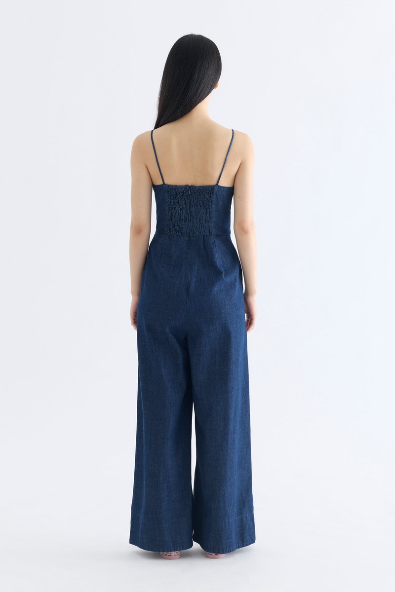 Henzo Denim Wide Leg Jumpsuit