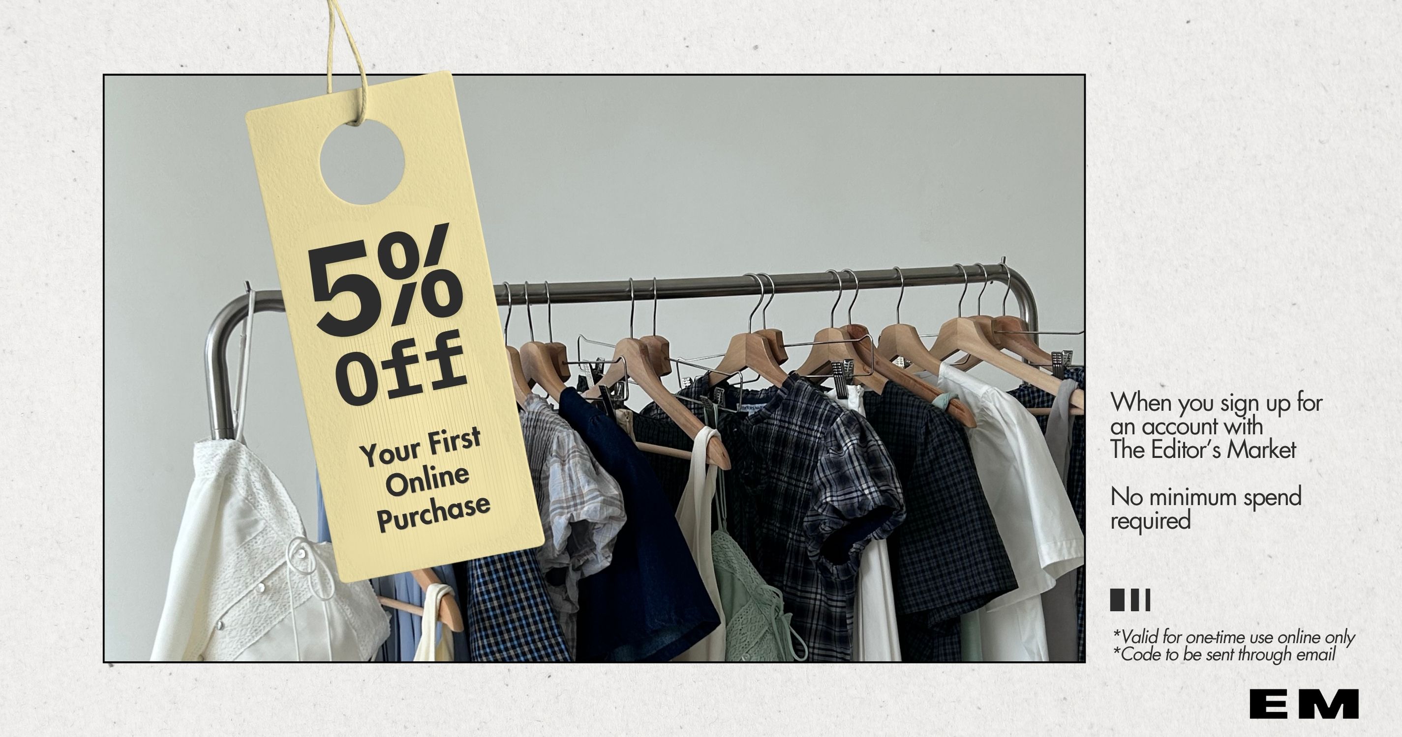 5% Off First Online Purchase