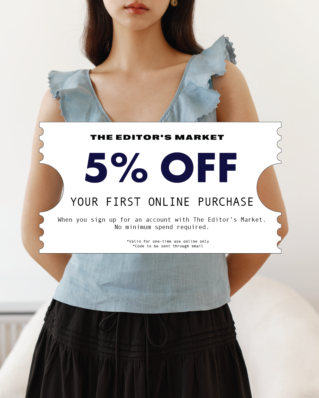 5% Off First Online Purchase