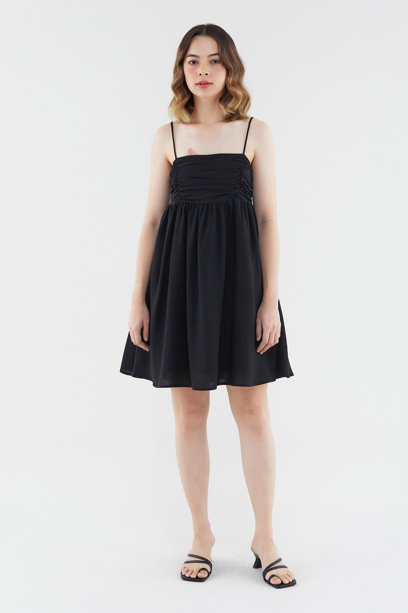 Raella Ruched-Front Mini Dress