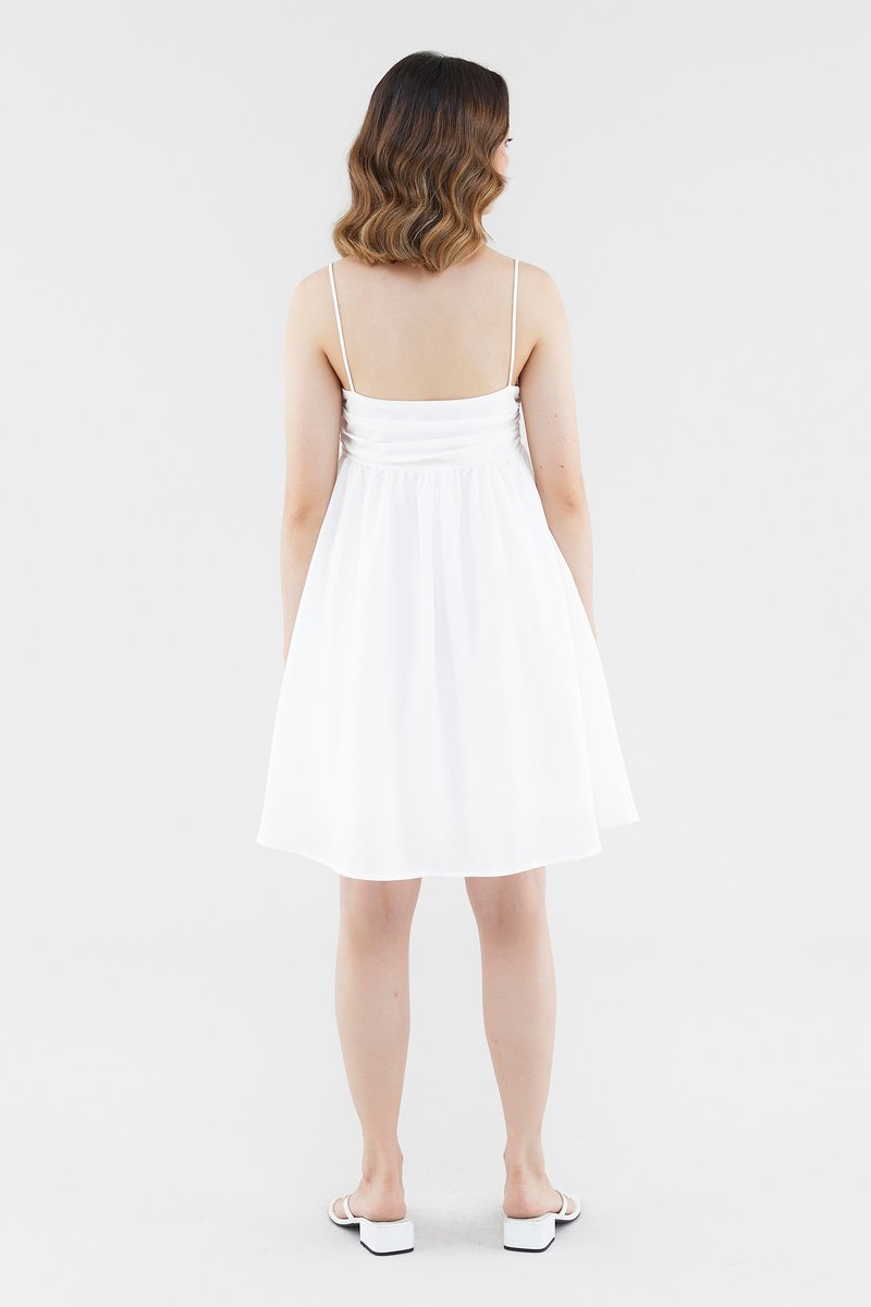 Raella Ruched-Front Mini Dress