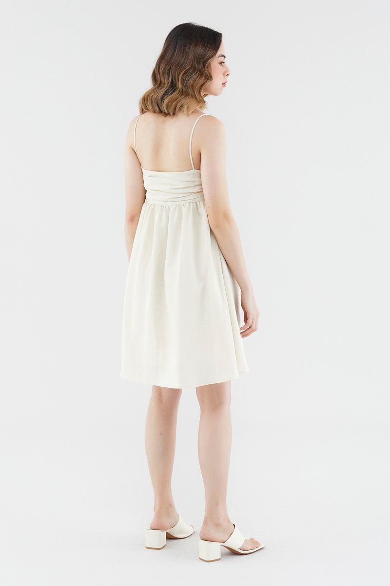 Raella Ruched-Front Mini Dress