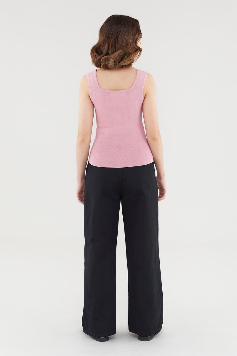 Aspen Square-Neck Knit Top