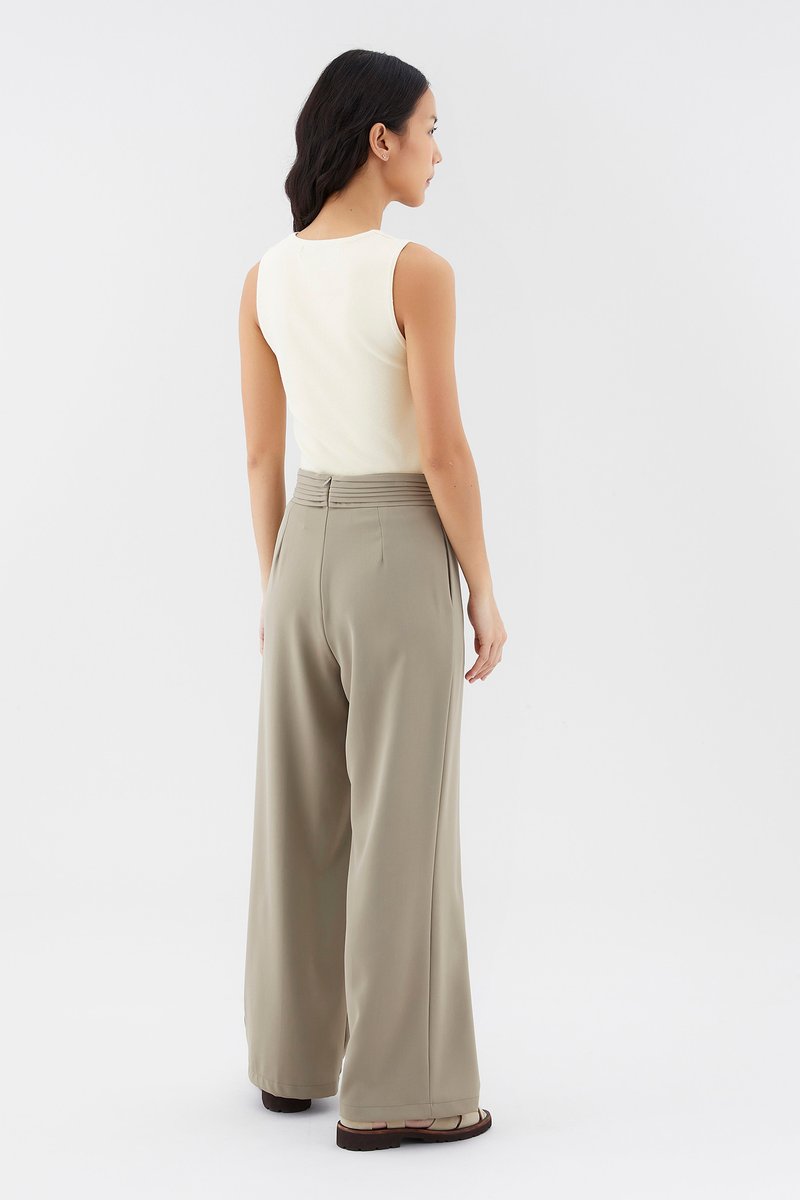 Lorwyne Pleated-Waist Pants