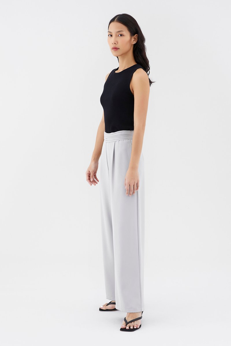 Lorwyne Pleated-Waist Pants