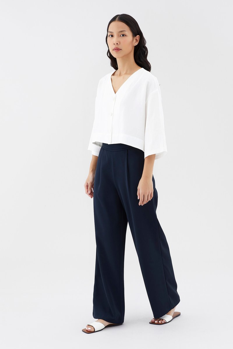 Lorwyne Pleated-Waist Pants