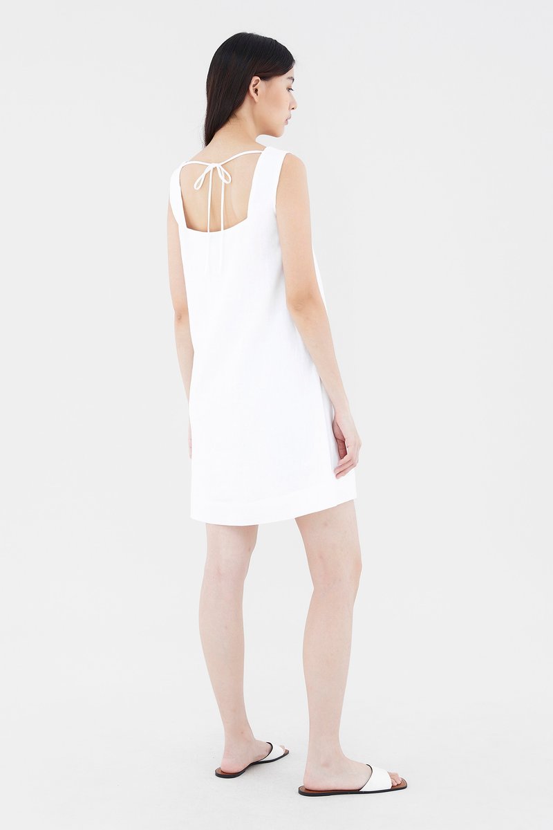 Kasey Linen Shift Short Dress