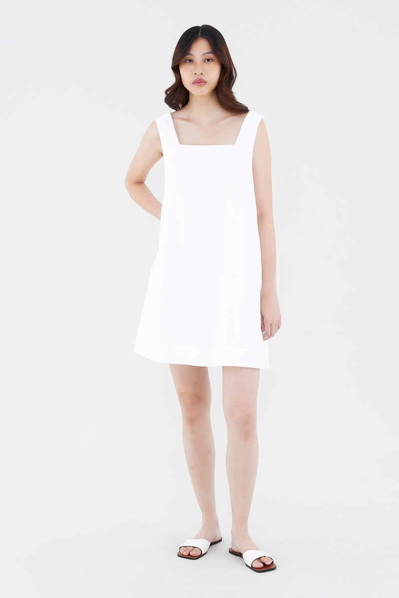 Kasey Linen Shift Short Dress