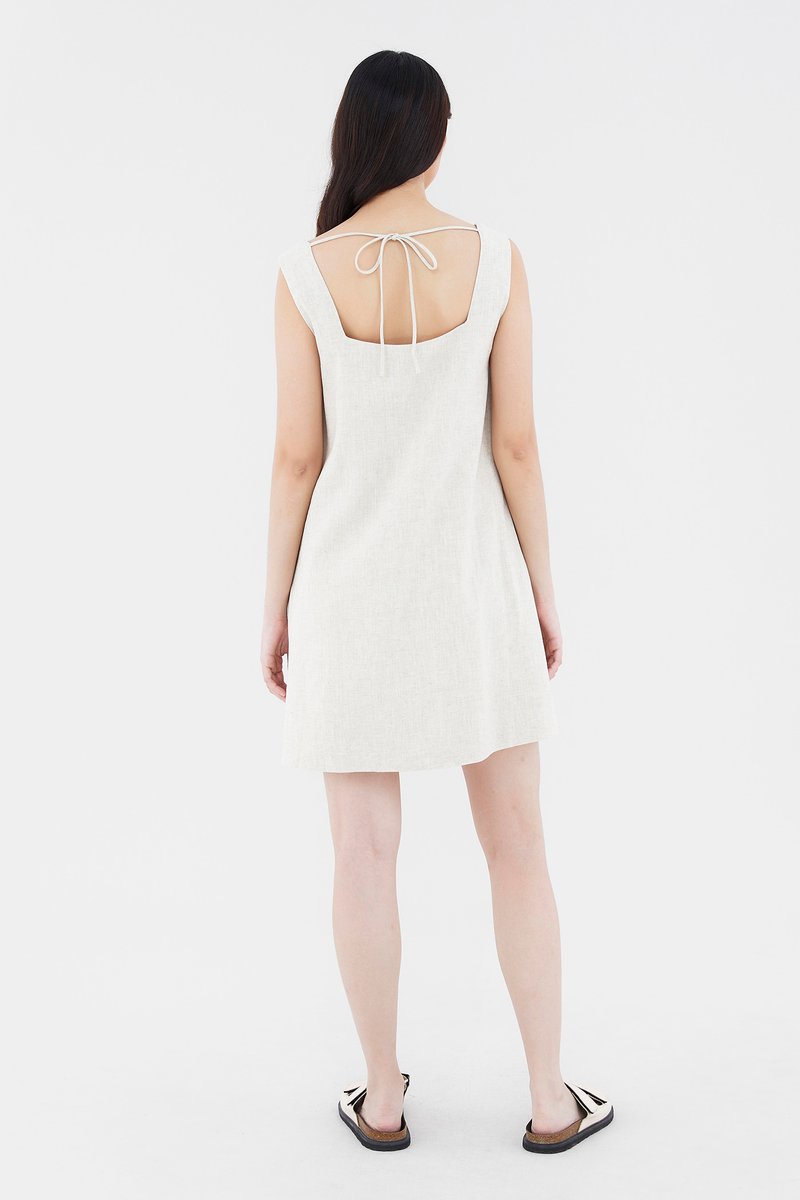 Kasey Linen Shift Short Dress