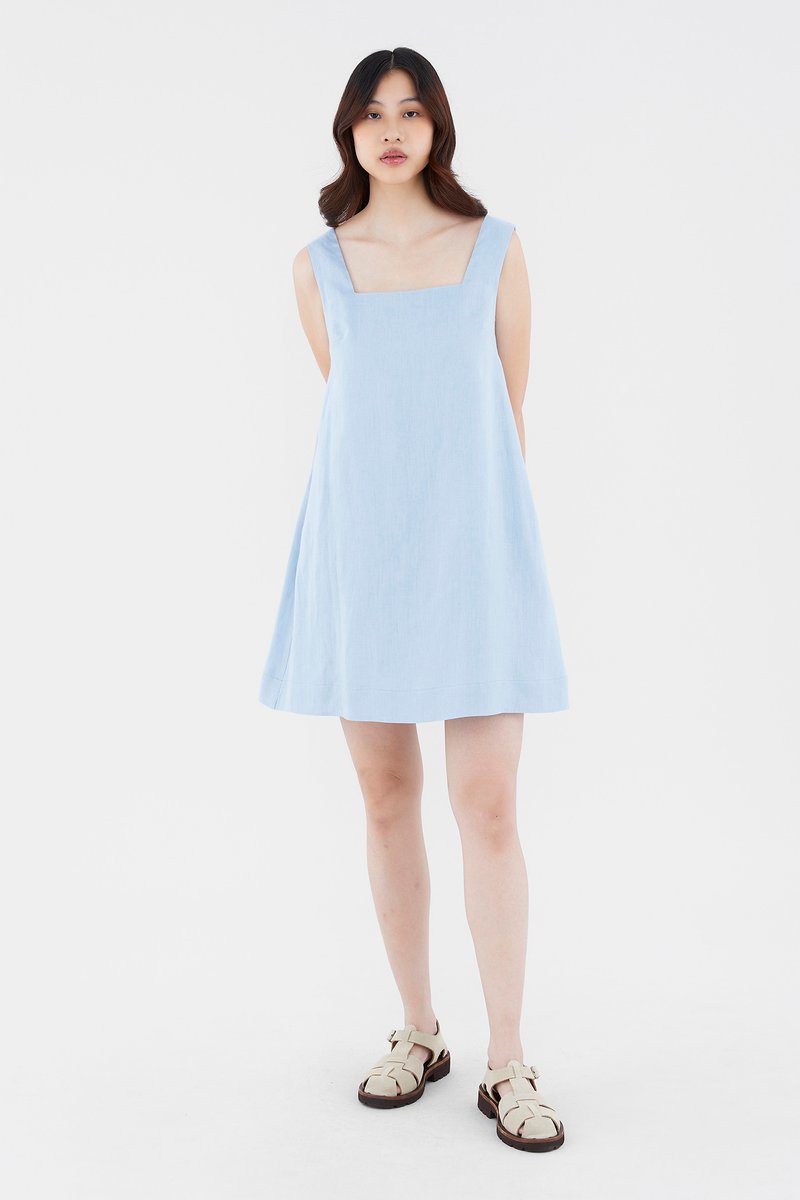 Kasey Linen Shift Short Dress