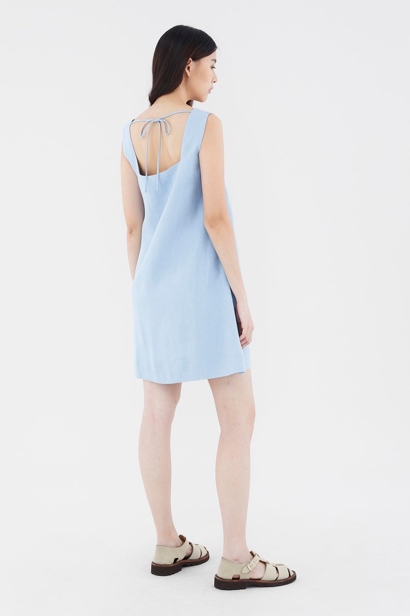 Kasey Linen Shift Short Dress