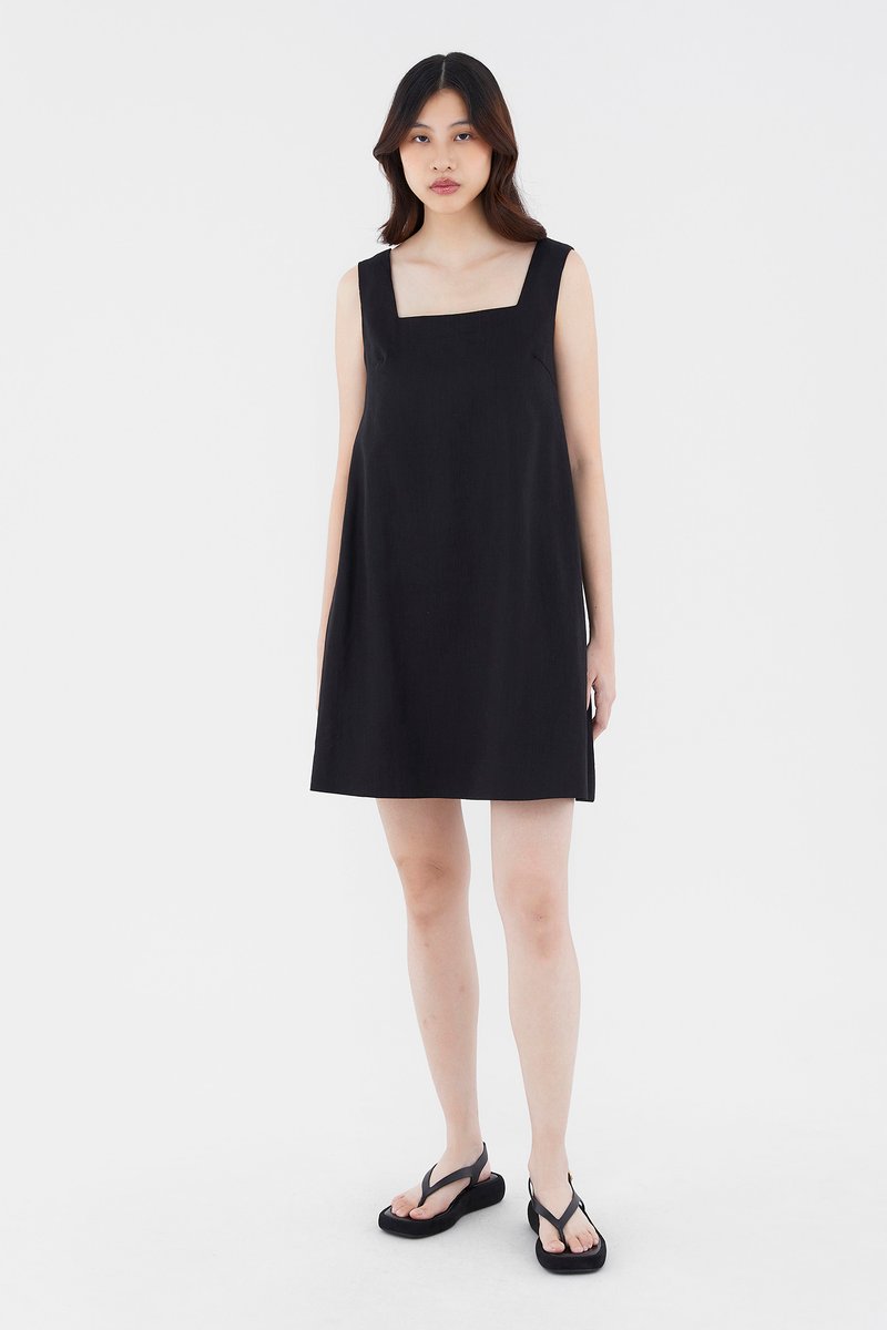 Kasey Linen Shift Short Dress