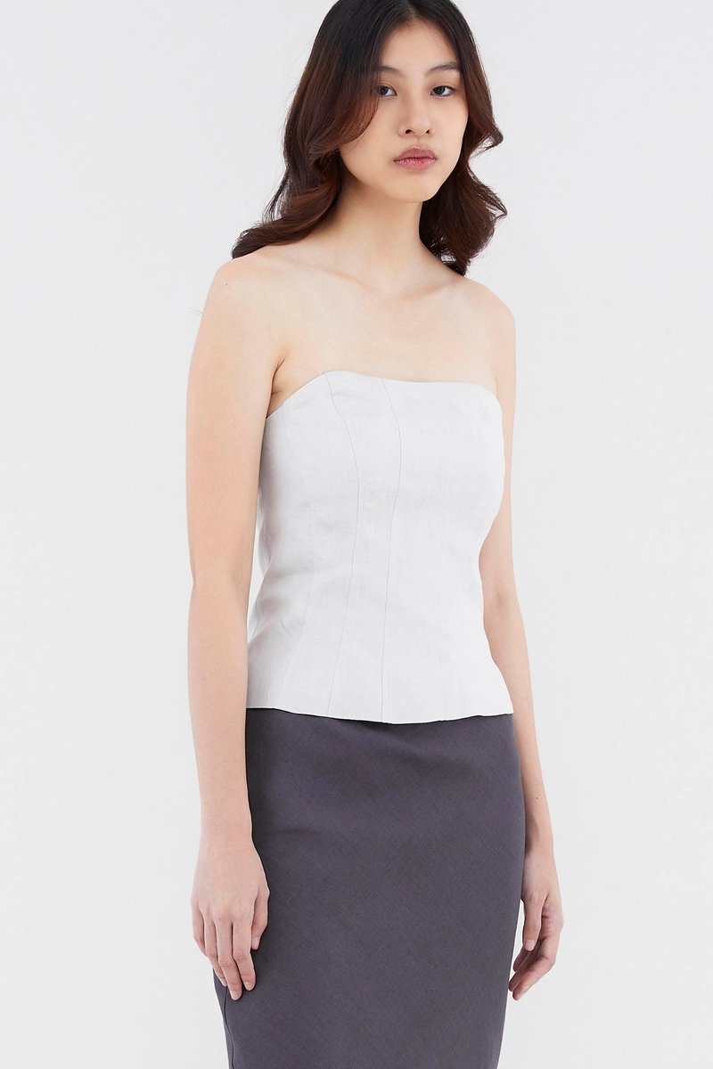 Kysteria Linen Tube Top