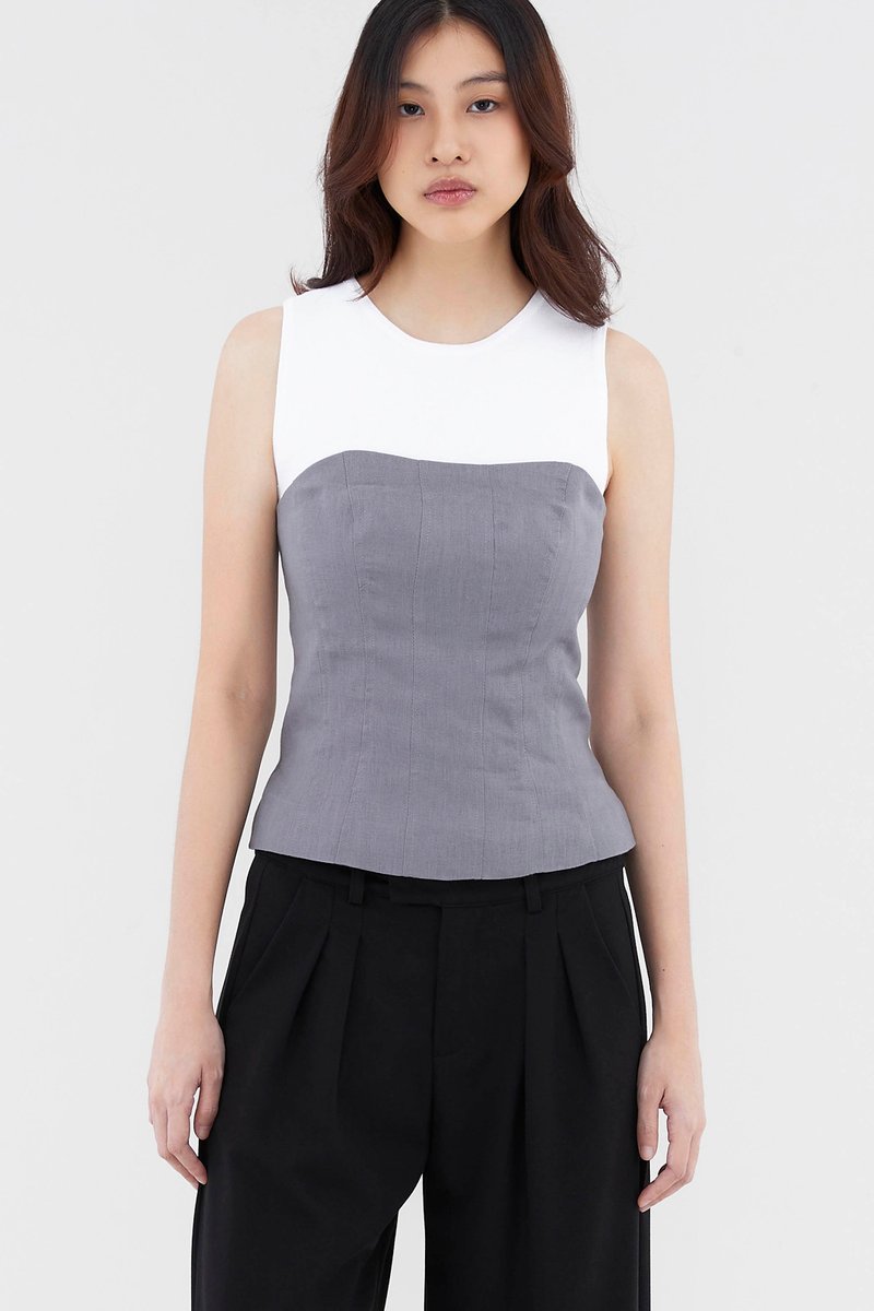 Kysteria Linen Tube Top