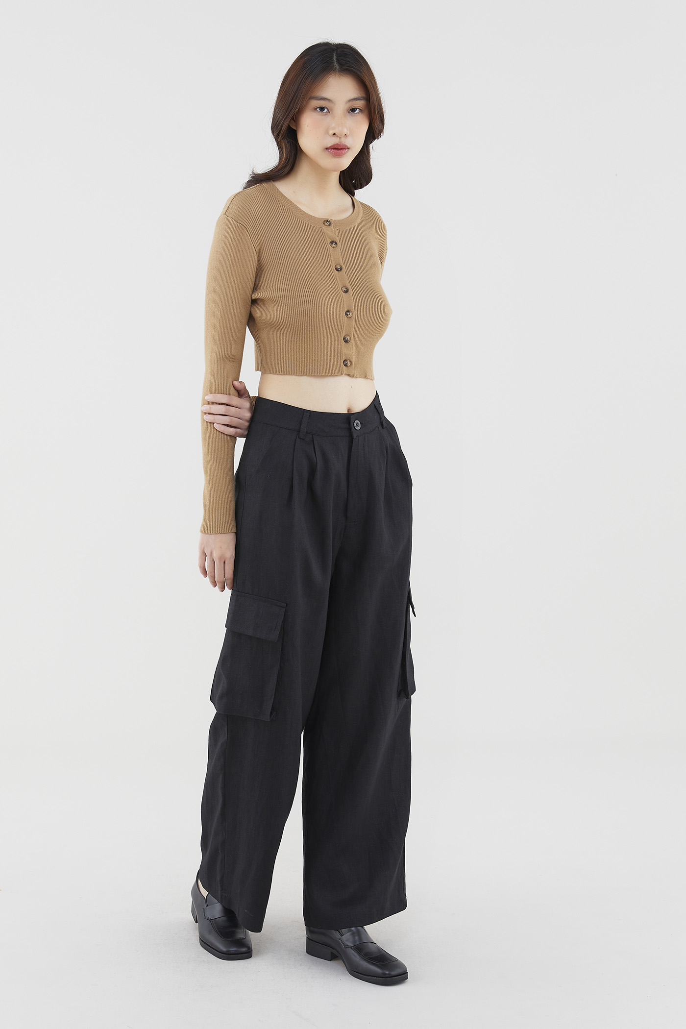 Marcelyn Linen Utility Pants