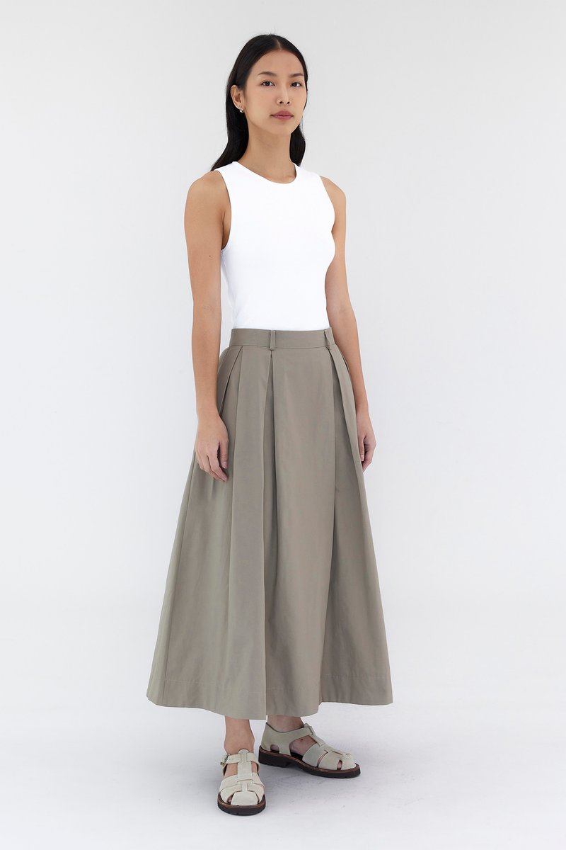 Savana Box-Pleat Skirt