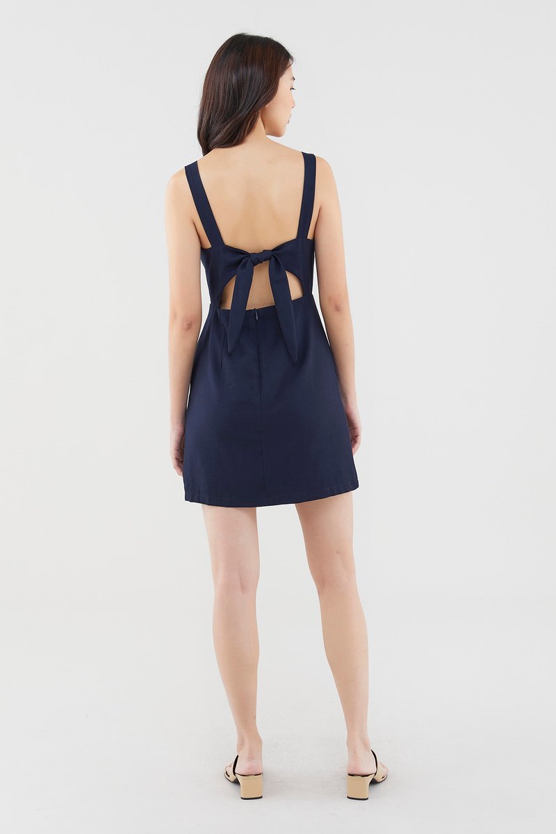 Noemi Tie-Back Mini Dress