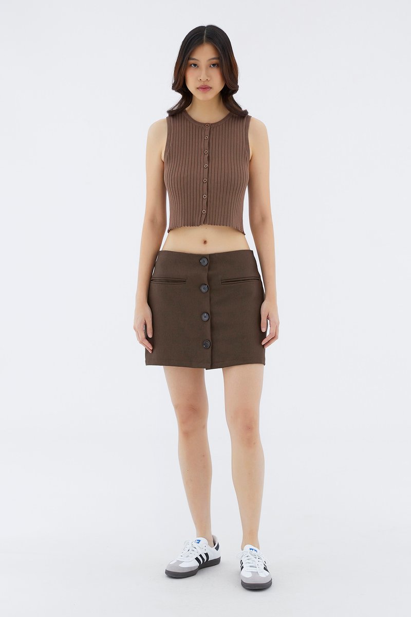 Felane Low-Rise Mini Skirt
