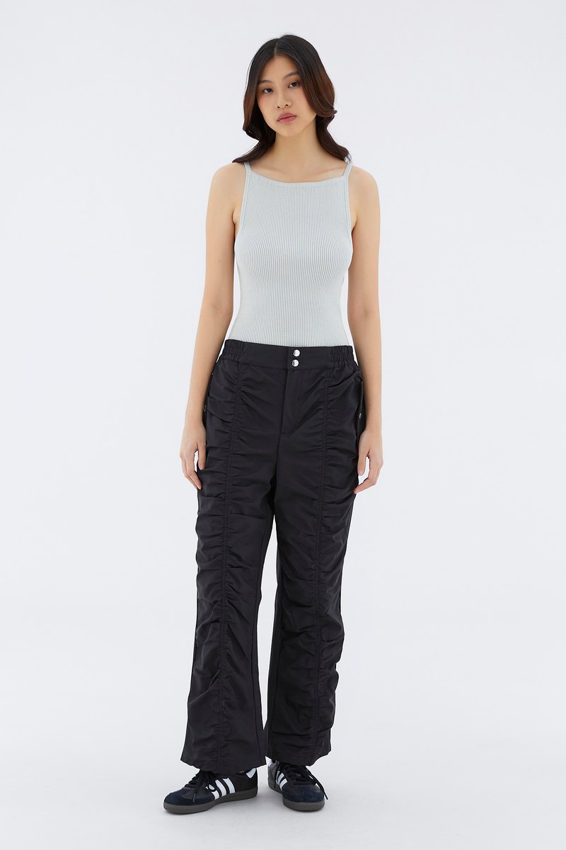 Julby Ruched Straight Pants