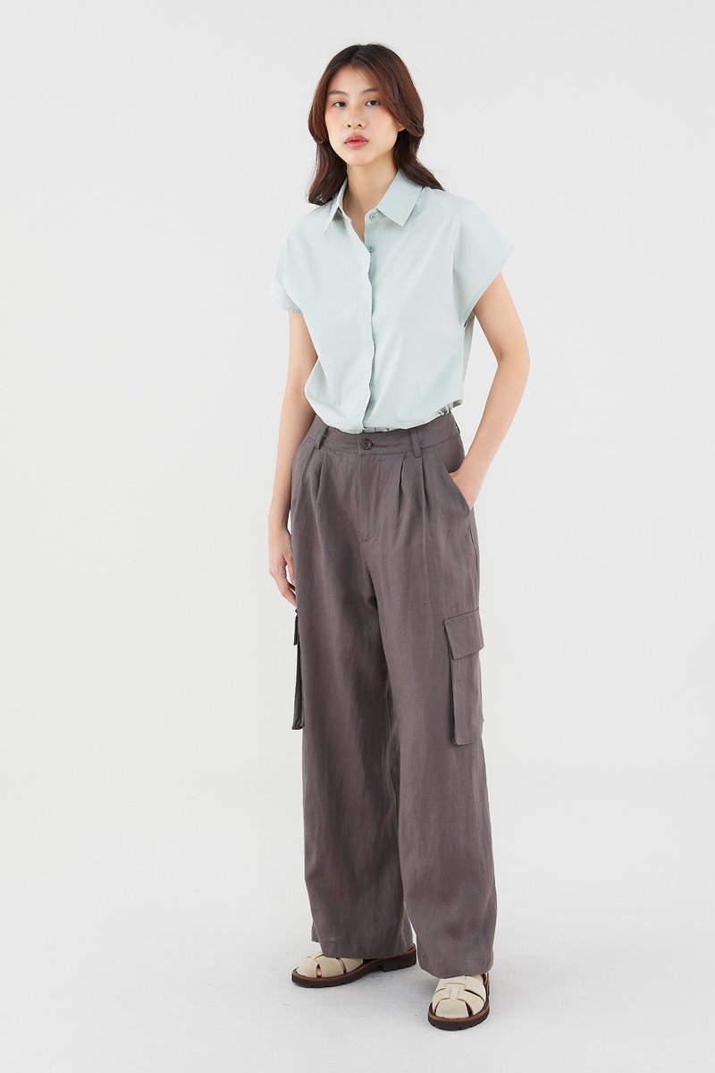 Marcelyn Linen Utility Pants