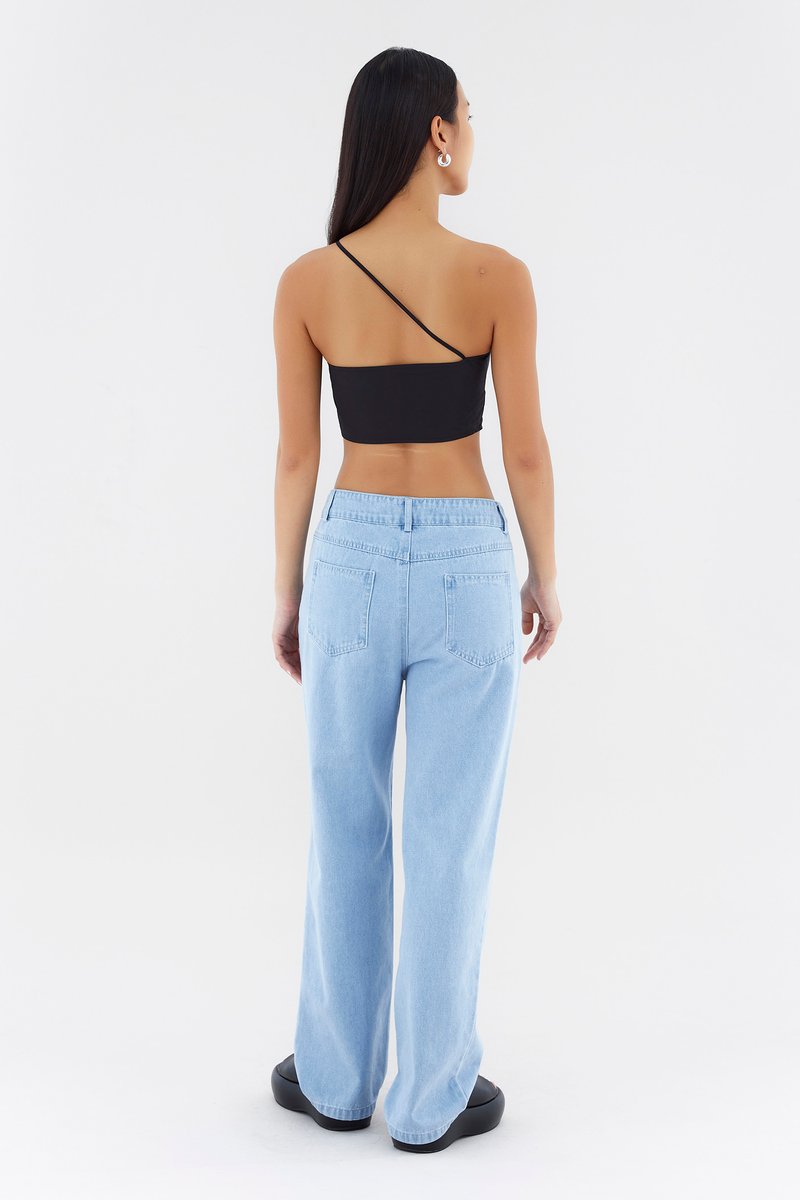 Hinsley One-Shoulder Ruch Top