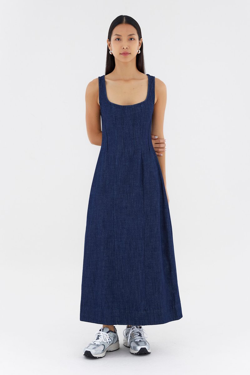 Rummi Denim Panelled Dress