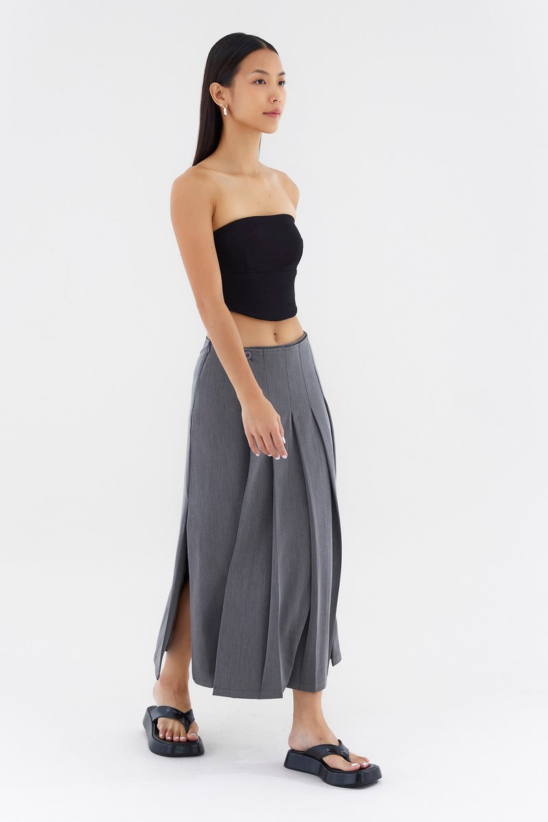 Mayce Mid-Rise Pleated Skirt