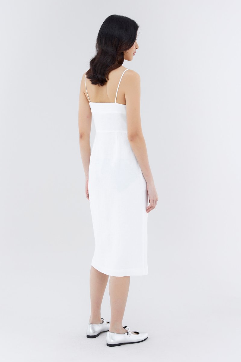 Ferra Linen Fitted Bustier Dress
