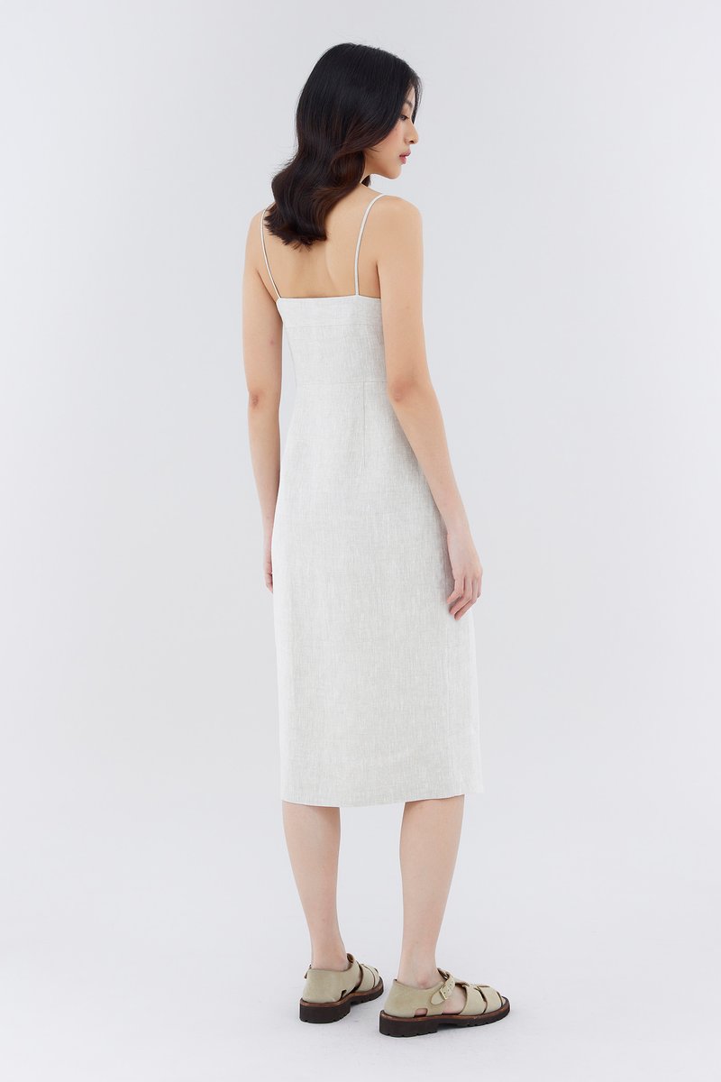 Ferra Linen Fitted Bustier Dress