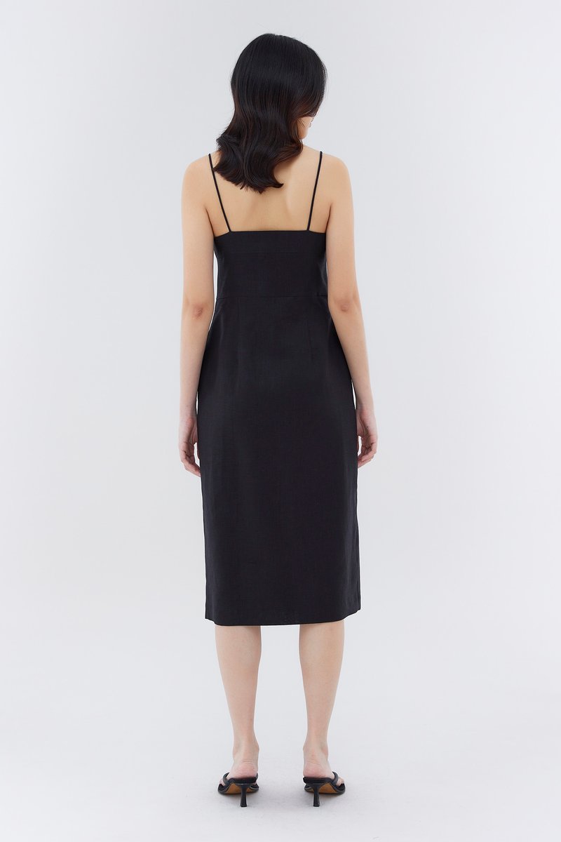 Ferra Linen Fitted Bustier Dress