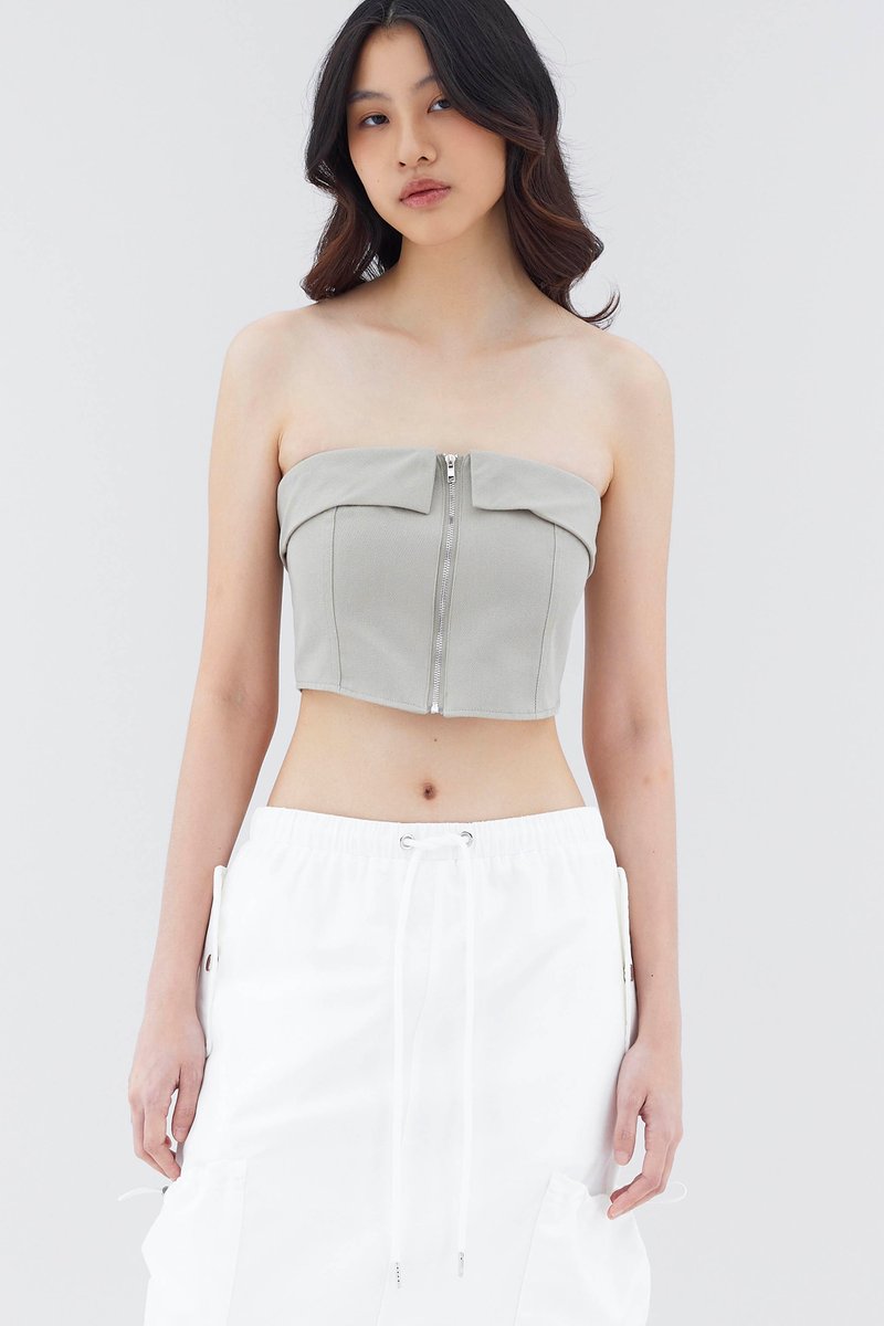 Meleny Zip Tube Top