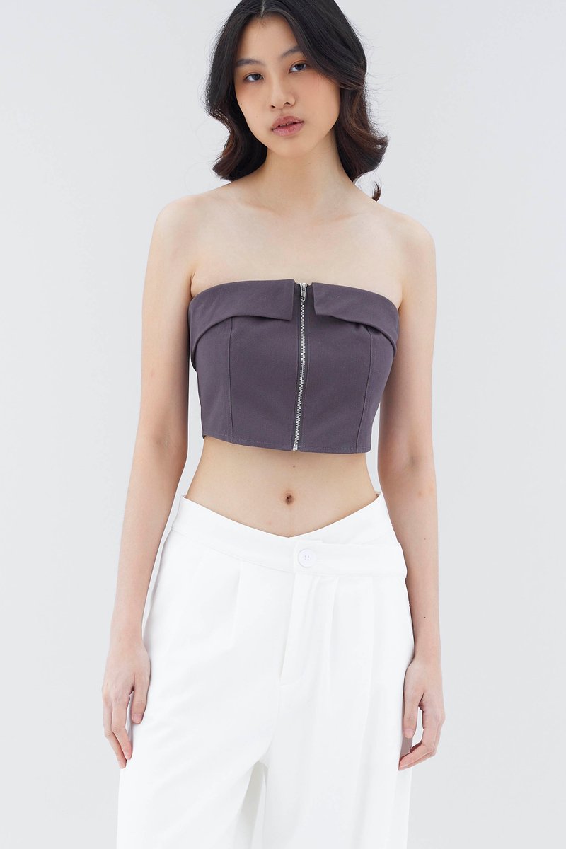 Meleny Zip Tube Top