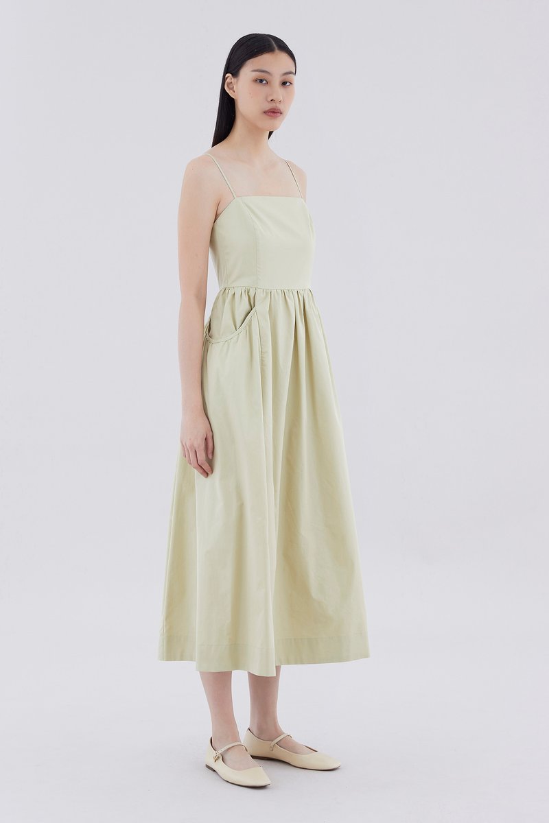 Richo Square-Neck Dress