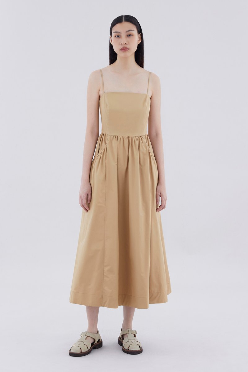 Richo Square-Neck Dress