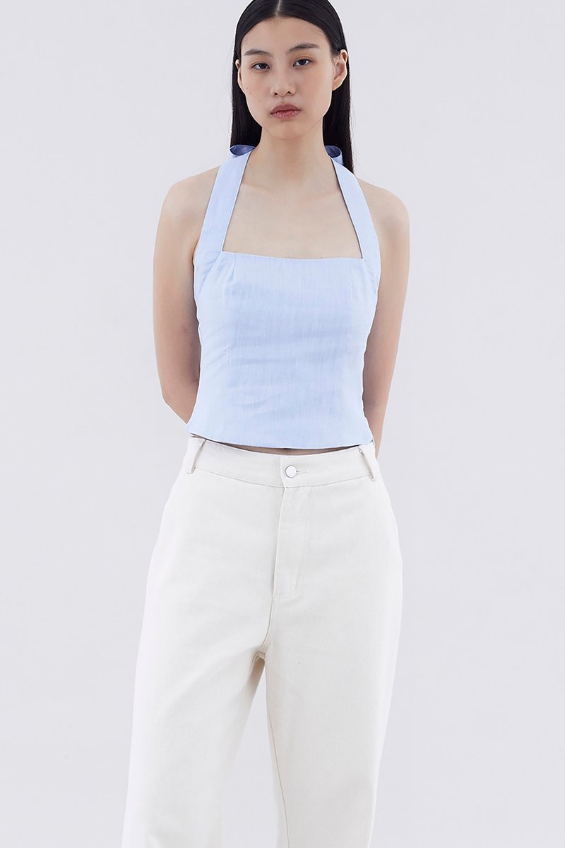 Akari Linen Halter Top