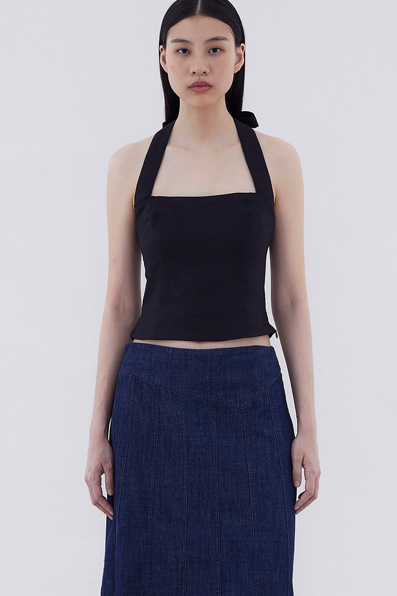 Akari Linen Halter Top