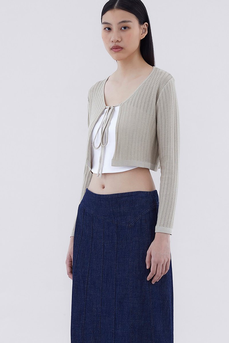 Tolly Tie-Front Crop Cardigan