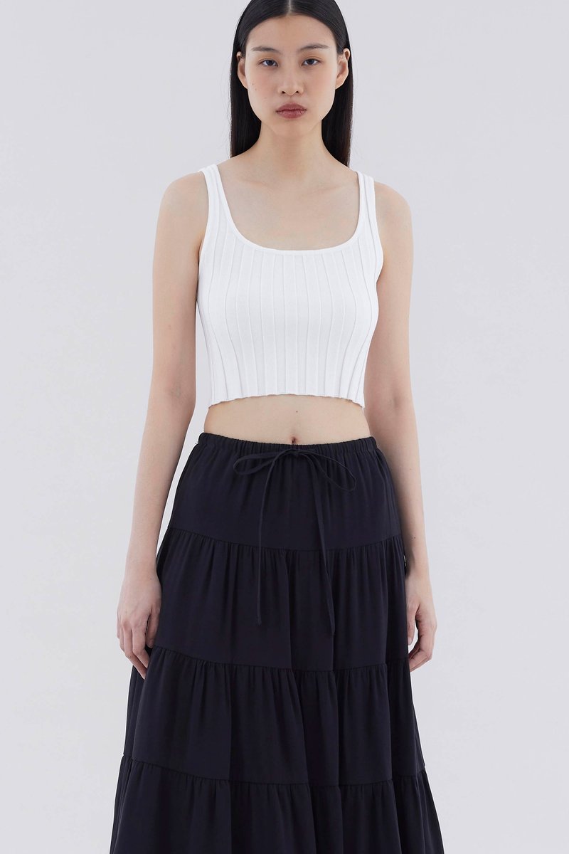 Ezara Ribbed Crop Tank