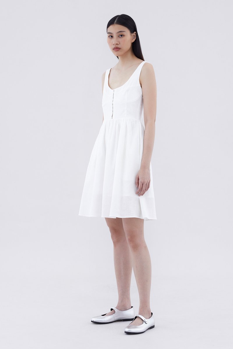 Galea Linen Bustier Dress