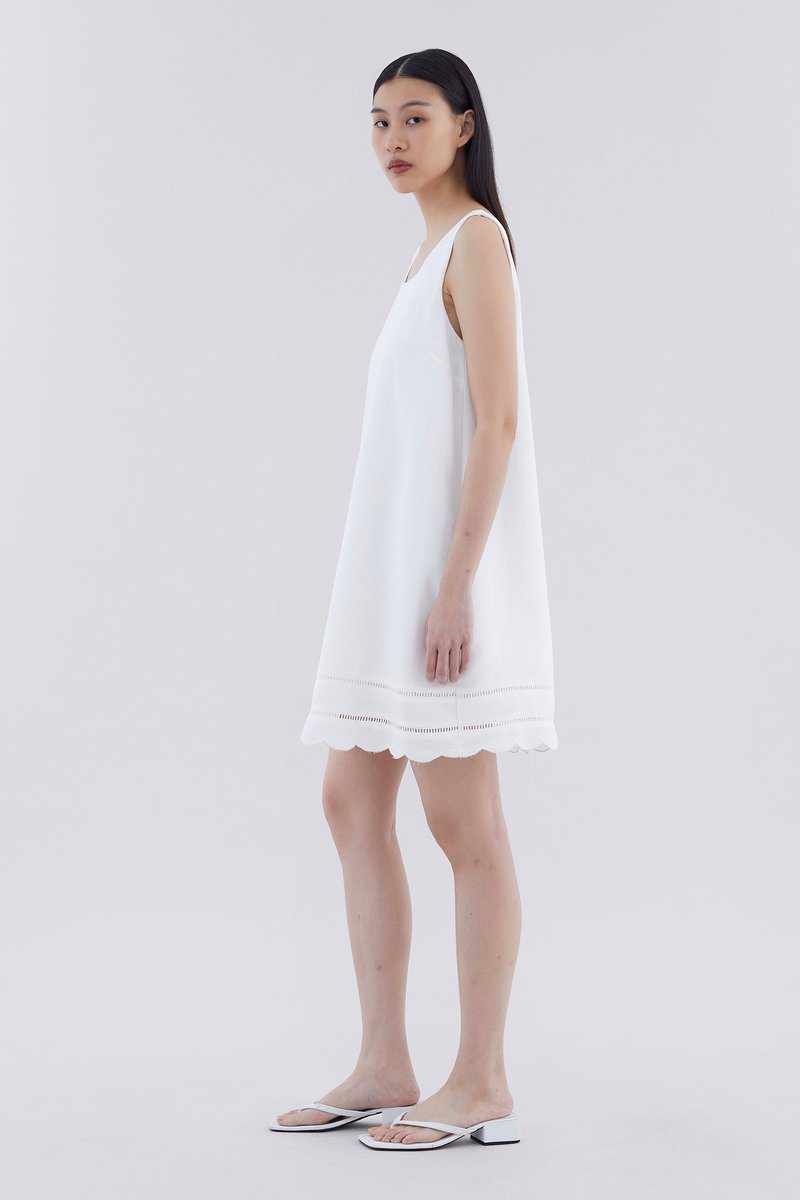 Itzel Scallop-Hem Dress