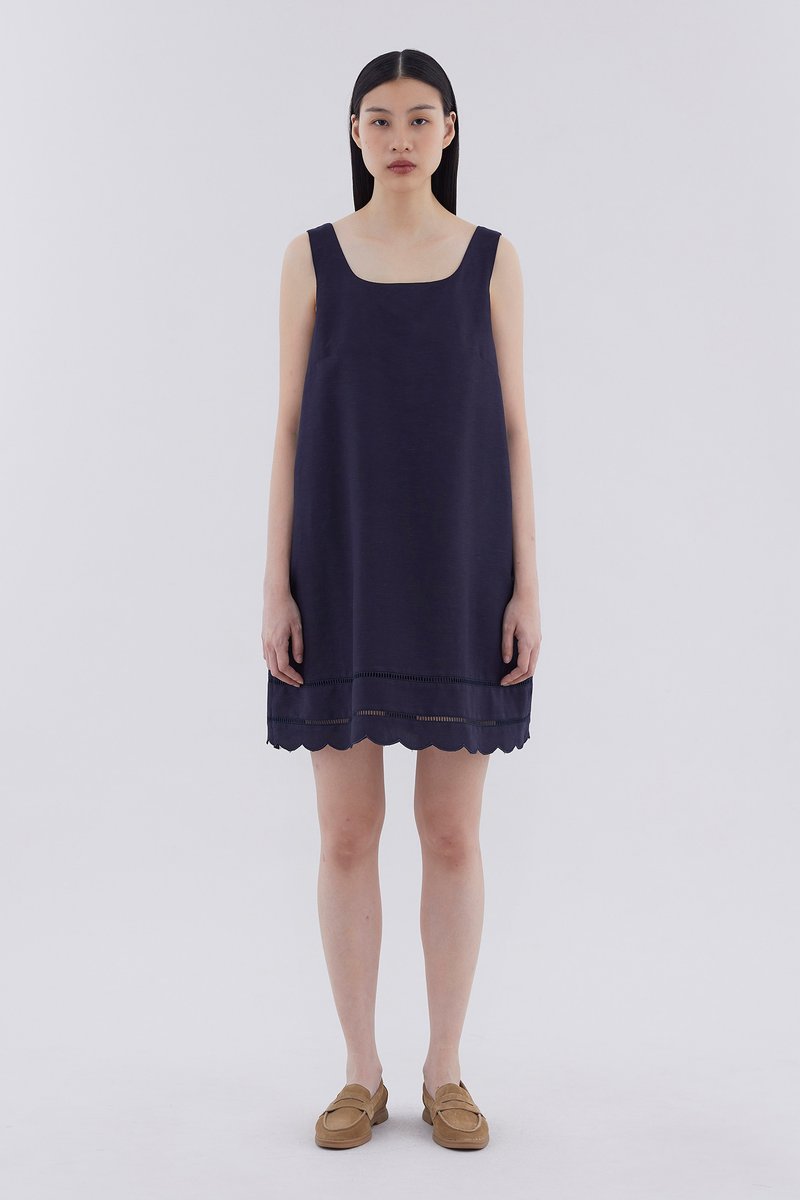 Itzel Scallop-Hem Dress