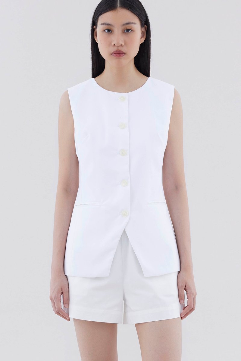 Romele Round-Neck Waistcoat