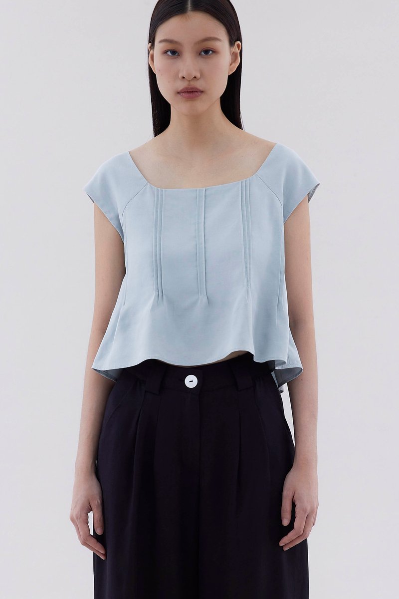 Malesha Pin-Tuck Top